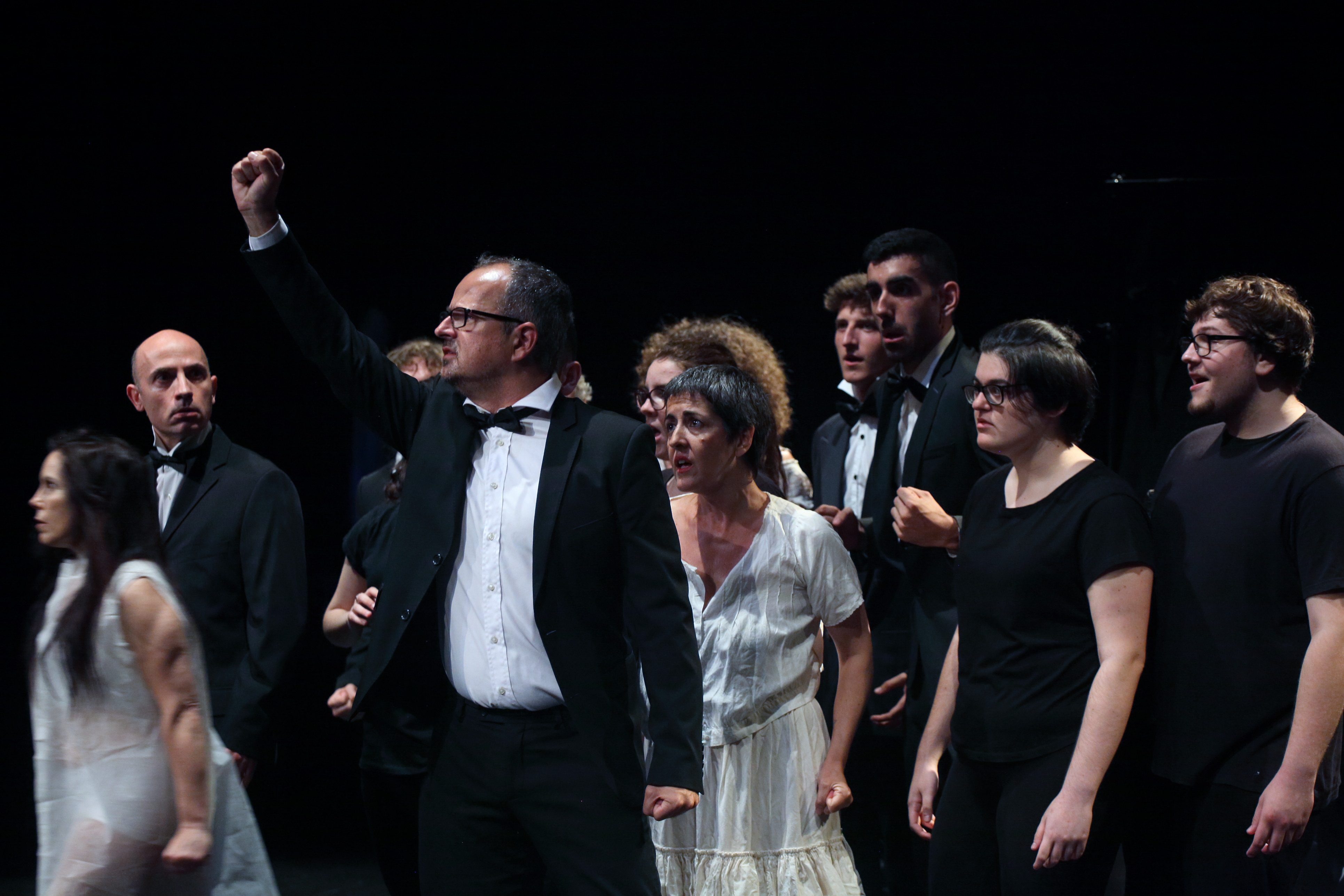 Escena de l'obra "Mary de Frankenstein". Aula de teatre de la Universitat Politècnica de València
