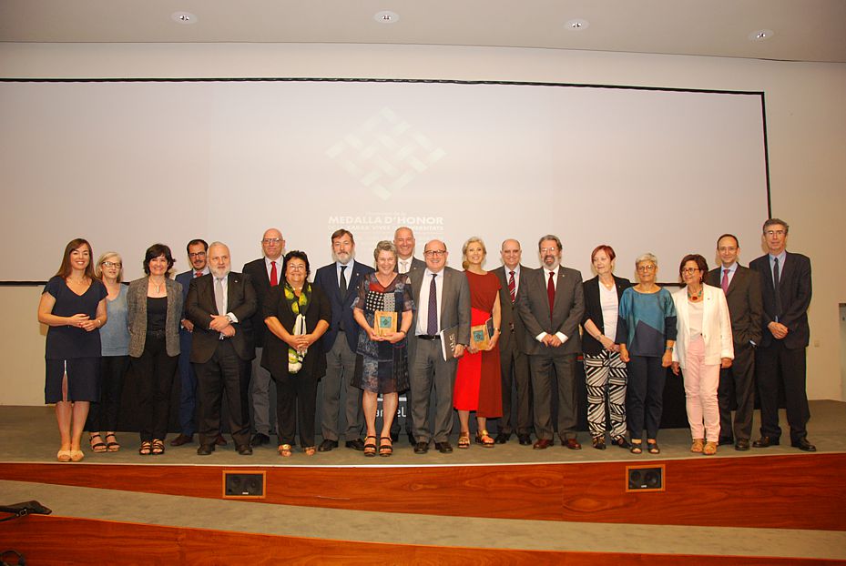 Rectors, vicerectors i homenatjades Medalla Honor Xarxa Vives 2019