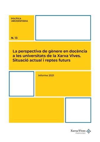 La perspectiva de gènere en la docència a les universitats de la Xarxa Vives. PU13